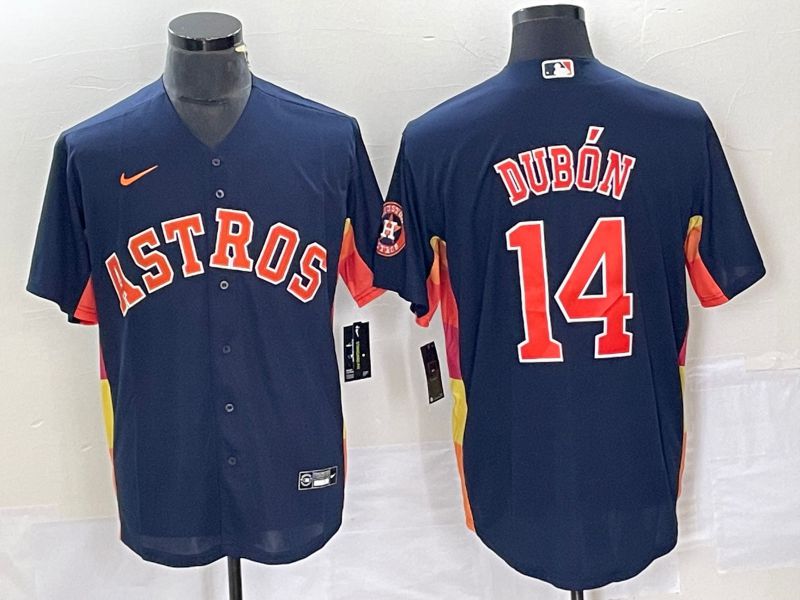 Men Houston Astros #14 Dubon Blue Nike Game 2023 MLB Jersey->houston astros->MLB Jersey